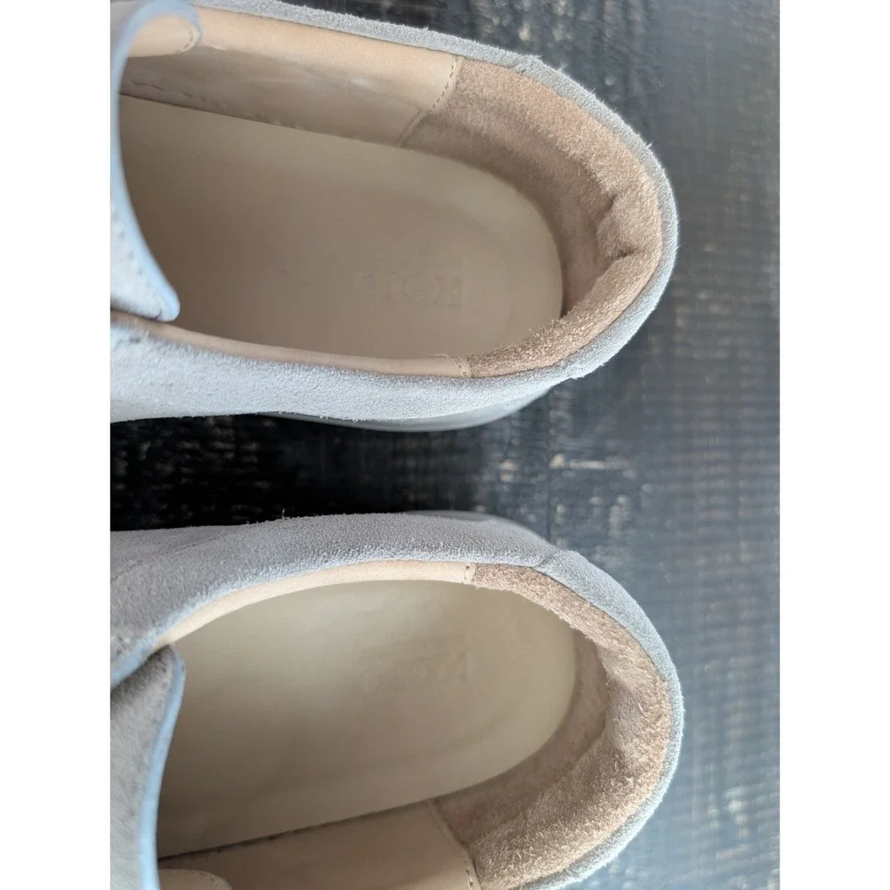 KOIO Capri Leather Sneakers Italian Suede Shoe Light Grey Men Sz EU 42 US 9